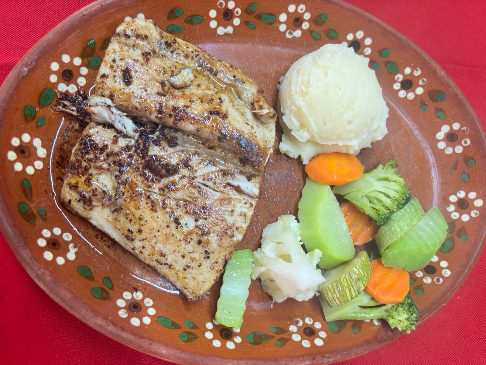 Grilled fish fillet